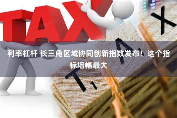 利率杠杆 长三角区域协同创新指数发布！这个指标增幅最大