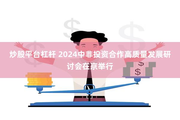 炒股平台杠杆 2024中非投资合作高质量发展研讨会在京举行