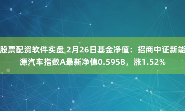 股票配资软件实盘 2月26日基金净值：招商中证新能源汽车指数A最新净值0.5958，涨1.52%